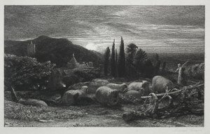 The Rising Moon by Samuel Palmer