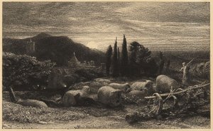 The Rising Moon by Samuel Palmer