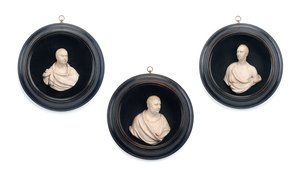 Group of Three High-Relief Portraits