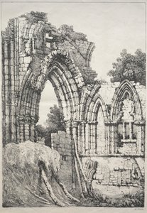 A Series of Ancient Buildings and Rural Cottages in the North of England: At York, Ruins, 1821