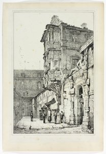 Ancient Palace, Bamberg, from Facsimiles of Sketches made in Flanders and Germany