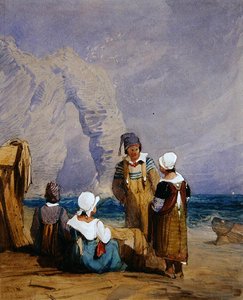 Figures on the Beach by Samuel Prout