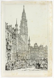 Hotel de Ville, Brussels by Samuel Prout