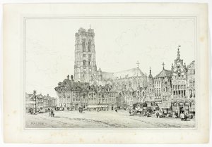 Maline, from Facsimiles of Sketches made in Flanders and Germany by Samuel Prout