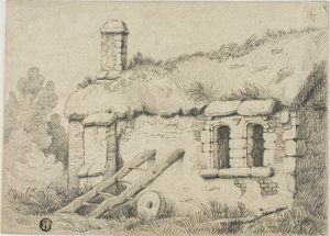 Thatched Cottage by Samuel Prout