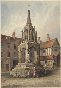 The Cross at Leighton, Bedfordshire by Samuel Prout