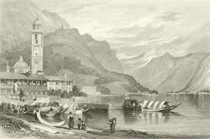 The Lake of Como, Italy by Samuel Prout