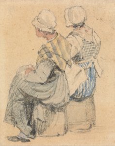 Two Peasant Girls, Seated
