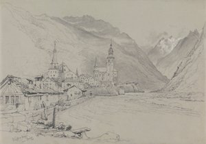 Visp or Viege, near Brig by Samuel Prout