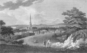Salisbury, from the London Road, 1805 by Samuel Rawle