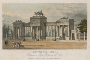 Triumphal Arch, entrance to Hyde Park Corner, London, erected 1827 by Samuel Rawle