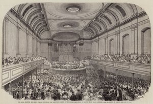 His Royal Highness the Prince Consort Delivering the Inaugural Address to the British Association at the New Music Hall, Aberdeen