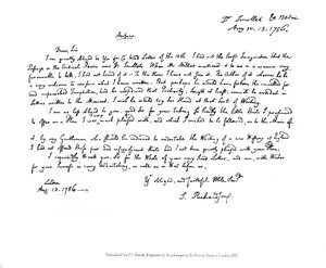 A letter from Samuel Richardson to Dr Smollett, 1756, 1840