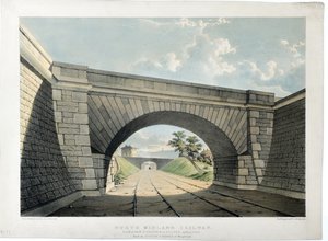 North Midland Railway. View of New Street Bridge etc in Belper, Looking South by Samuel Russell