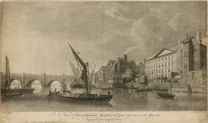 A view of Westminster Bridge with parts adjacent as in the year 1760