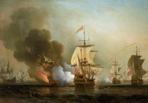 Naval Battle off the Coast of Cartagena, Spain, May 28, 1708
