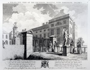 A perspective view of the Foundling Hospital, engraved by Edward Rooker by Samuel Wale