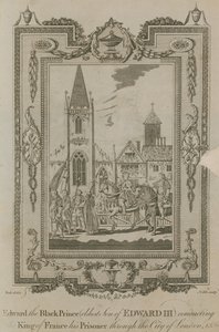 Edward the Black Prince conducting his prisoner the King of France through London by Samuel Wale