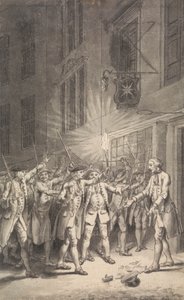 The Mob Assembled to Pull Down the Bawdy House kept by Peter Wood in the Strand by Samuel Wale