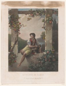 Boy with Hat Full of Grapes by Samuel William Reynolds (I)