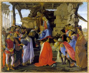 Adoration of the Magi, Representation of the Members of the Medici Family by Sandro Botticelli