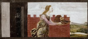 Salome holding the head of St John Baptist (detail) by Sandro Botticelli