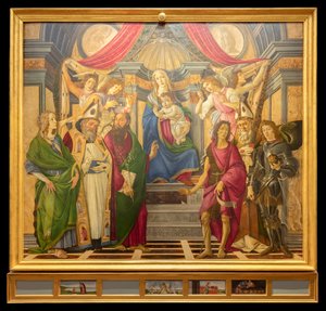 Altar Panel: Enthroned Madonna, Four Angels and Saints by Sandro Botticelli