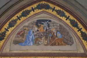 Birth of Christ with the Approaching John the Baptist by Sandro Botticelli
