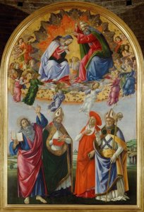 Coronation of Mary with Four Saints by Sandro Botticelli