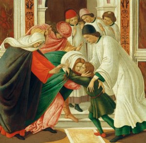Life and Miracles of St. Zenobius (Raising of the Dead) by Sandro Botticelli