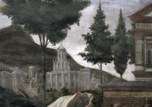 The Purification of the Leper and the Temptation of Christ (detail of an imaginary city in a landscape)