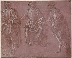 Three Garbed Figures by Sandro Botticelli