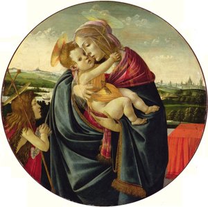 Virgin and Child with Saint John the Baptist by Sandro Botticelli