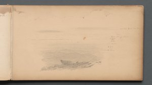Sketchbook, Page 04: Seascape with Color Notations, 1859 by Sanford Robinson Gifford