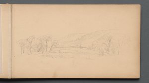 Sketchbook, page 06: "Gorham" (Maine) by Sanford Robinson Gifford