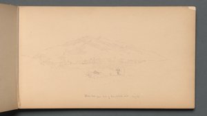 Sketchbook, page 12: White Mountains from foot of Randolph Hill by Sanford Robinson Gifford