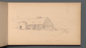 Sketchbook, page 14: "Berlin Falls September 2nd" by Sanford Robinson Gifford