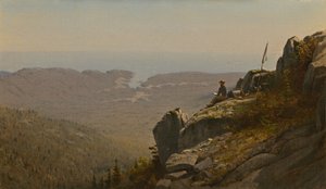 The Artist Sketching at Mount Desert, Maine, 1864-1865 by Sanford Robinson Gifford