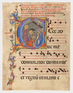 Initial E: The Adoration of the Magi, Leaf from a Gradual