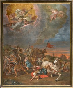 Wall opposite the counterfacade of the north transept, Sante Legnani, Conversion of Saul 1814