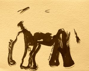Abstract Ink Elephant by Santhosh ch