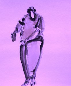 Abstract Purple Figure