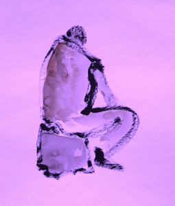 Abstract Purple Figure