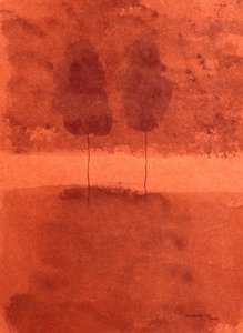 Abstract Red Landscape