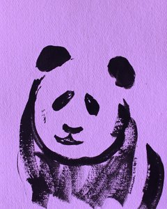 Adorable Purple Panda