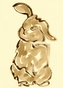 Charming Sepia Bunny by Santhosh ch