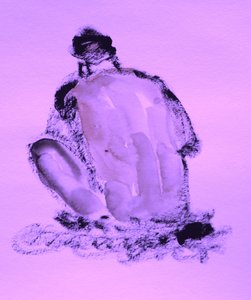 Contemplative Purple Nude
