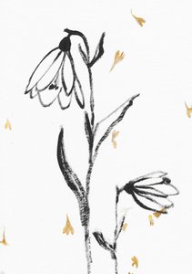Delicate Floral Sketch by Santhosh ch