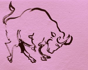 Dynamic Ink Bull by Santhosh ch