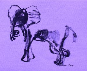 Dynamic Purple Elephant by Santhosh ch